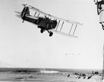 Avro Bison flying over ship 
